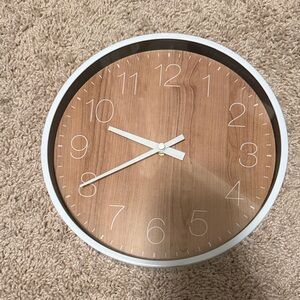 Modern Brown and White Wall Clock